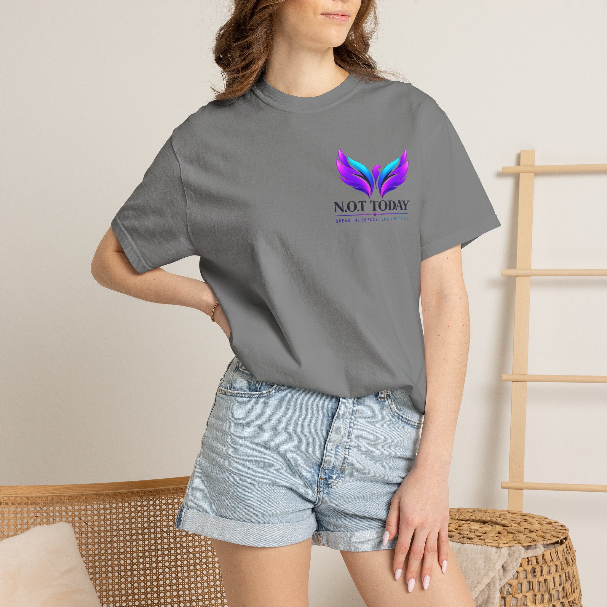 T-Shirt — "No More Ongoing Trauma" Purple Awareness Tee