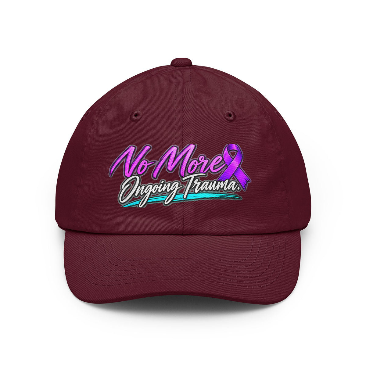 Dad Hat — "No More Ongoing Trauma" Awareness Ribbon Cap