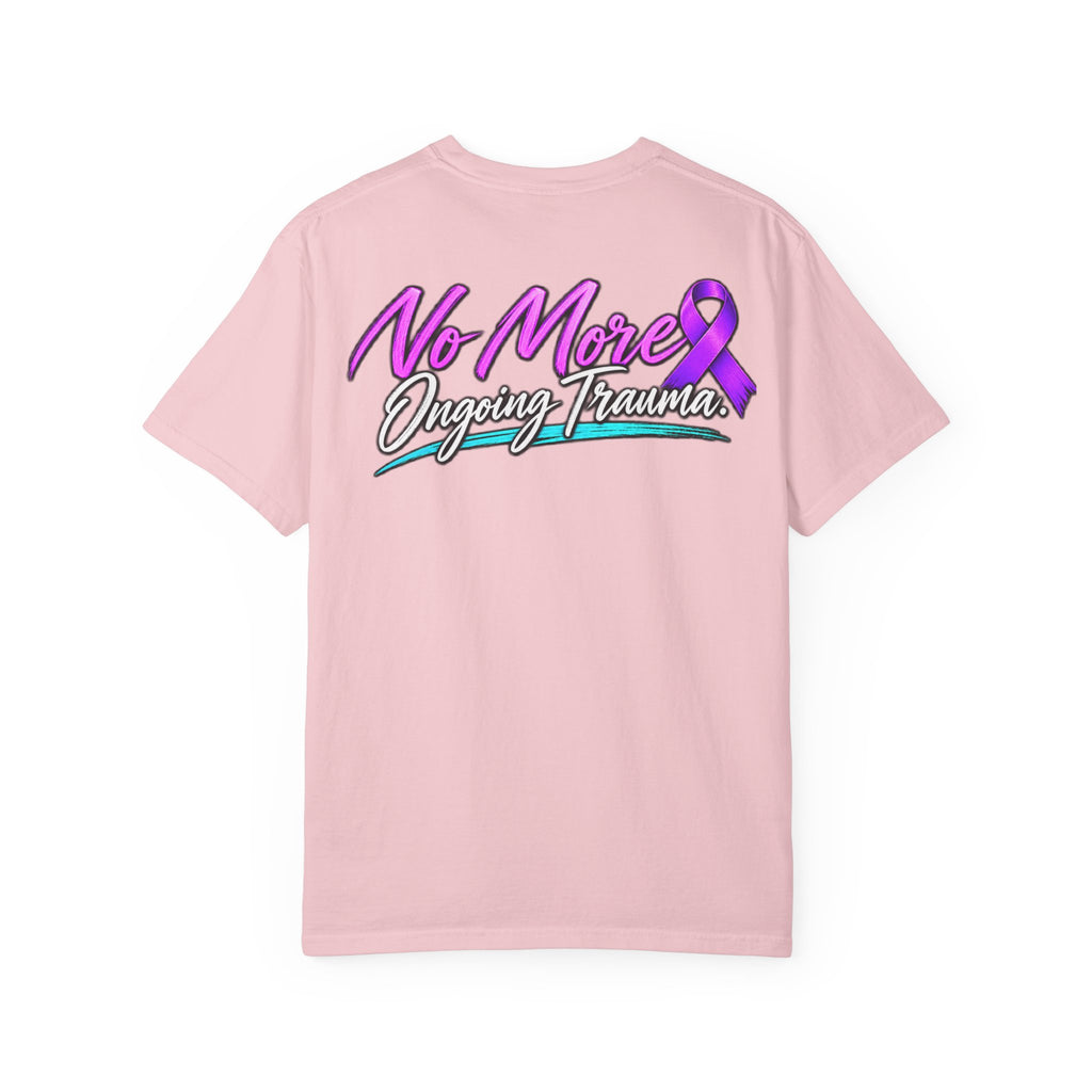 T-Shirt — "No More Ongoing Trauma" Purple Awareness Tee