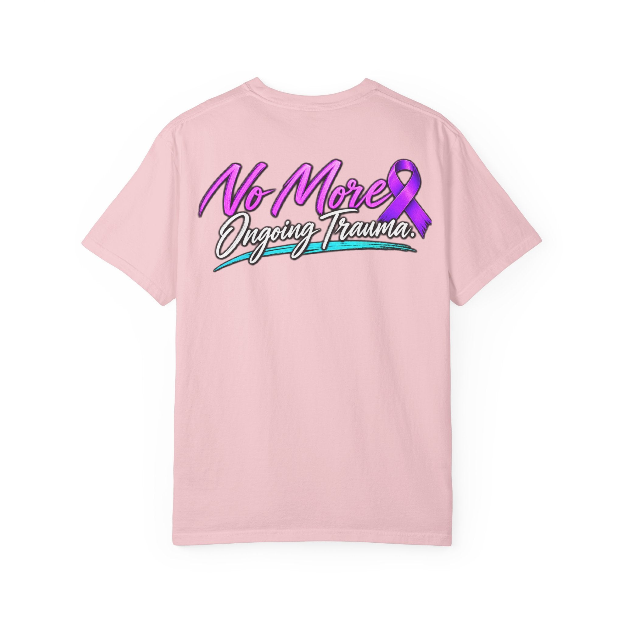 T-Shirt — "No More Ongoing Trauma" Purple Awareness Tee