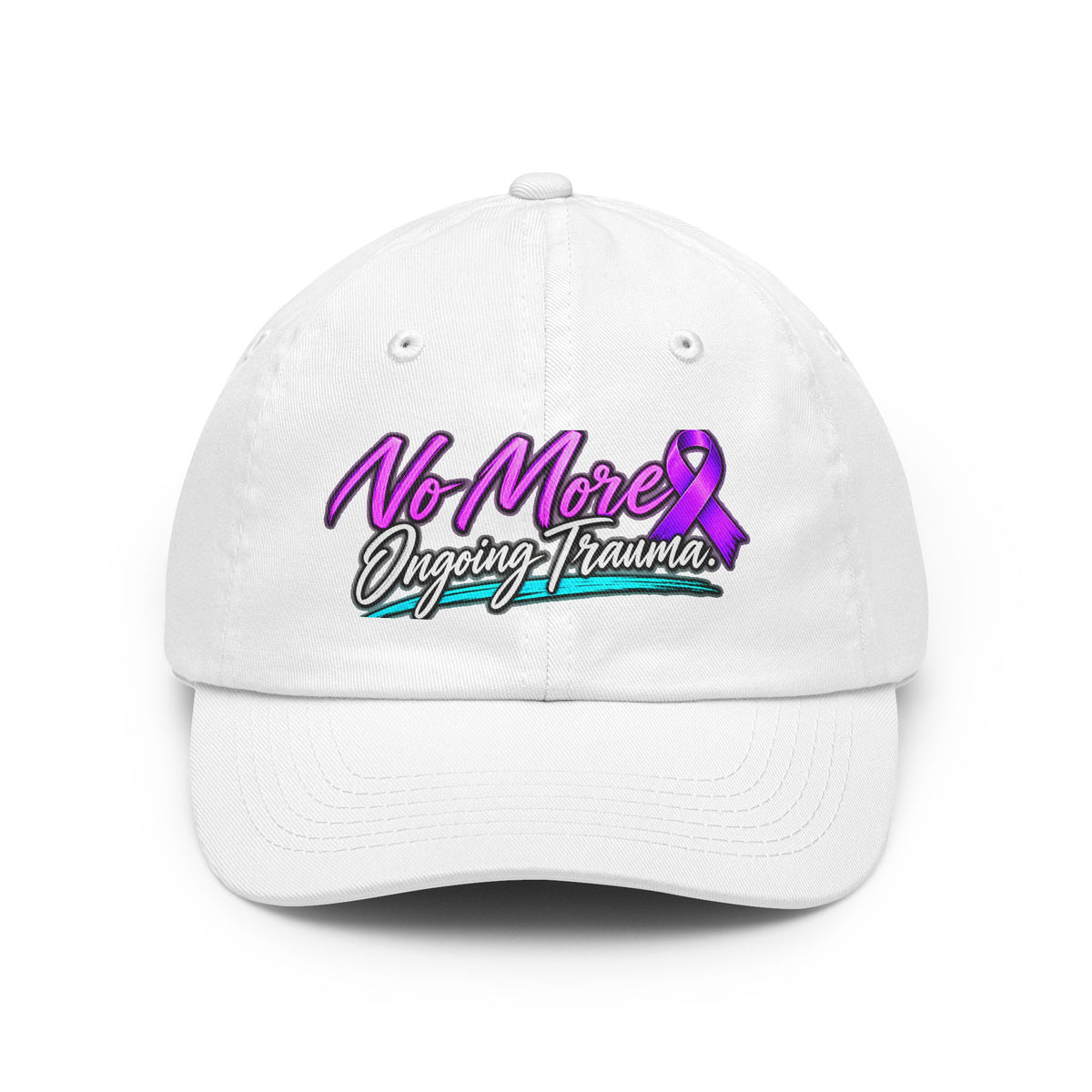 Dad Hat — "No More Ongoing Trauma" Awareness Ribbon Cap