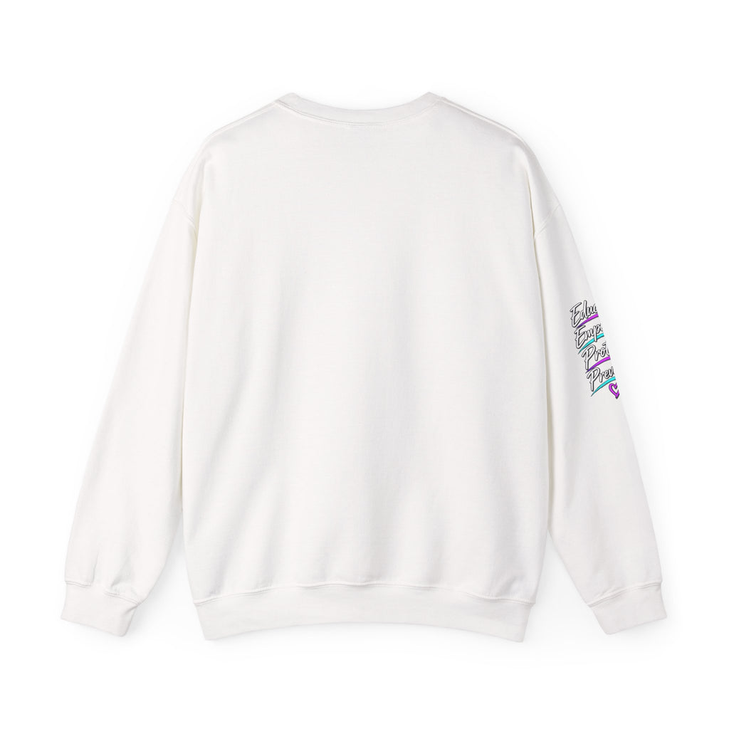 No More Ongoing Trauma Crewneck Sweatshirt — Mental Health Awareness Ribbon Design