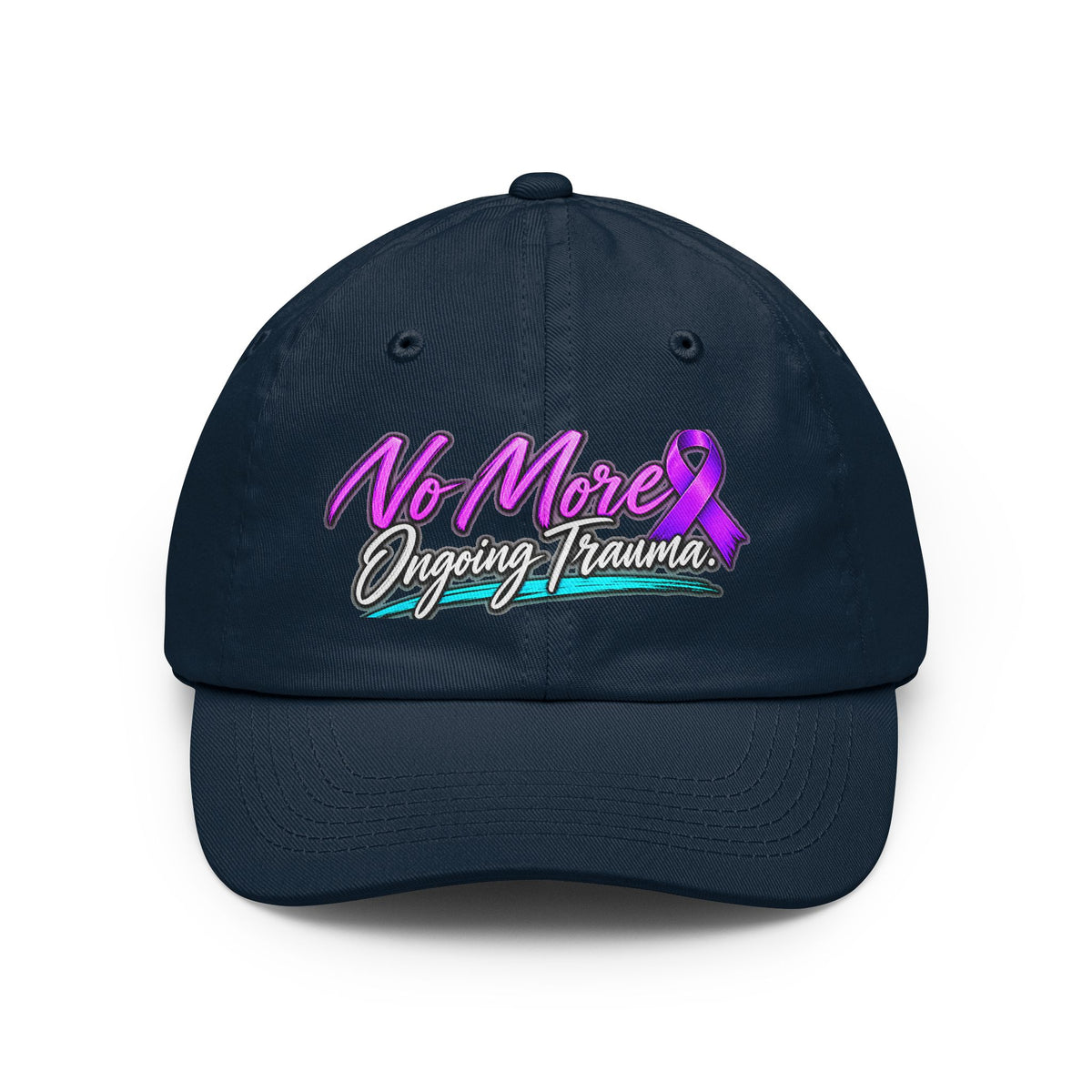 Dad Hat — "No More Ongoing Trauma" Awareness Ribbon Cap