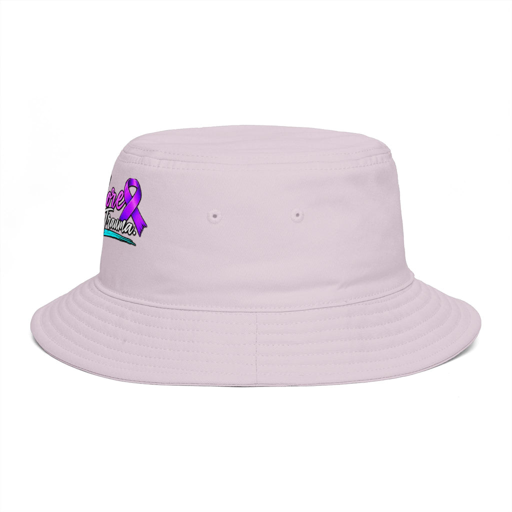No More Ongoing Trauma Bucket Hat — Awareness Ribbon Mental Health Support