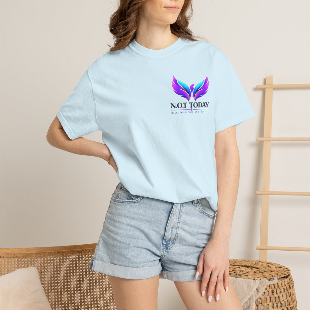 T-Shirt — "No More Ongoing Trauma" Purple Awareness Tee