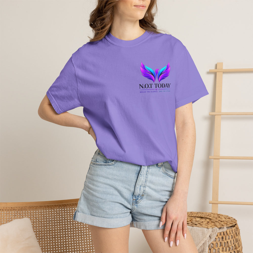 T-Shirt — "No More Ongoing Trauma" Purple Awareness Tee