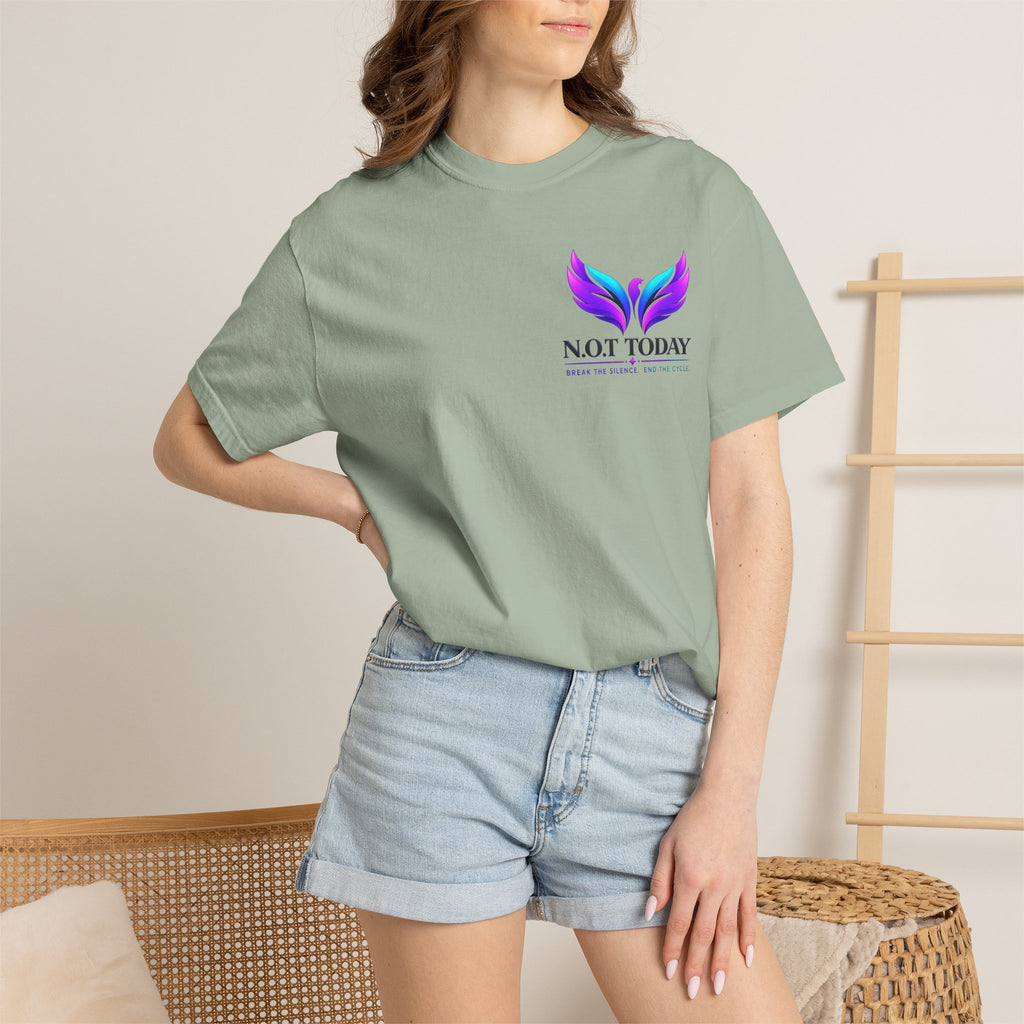 T-Shirt — "No More Ongoing Trauma" Purple Awareness Tee