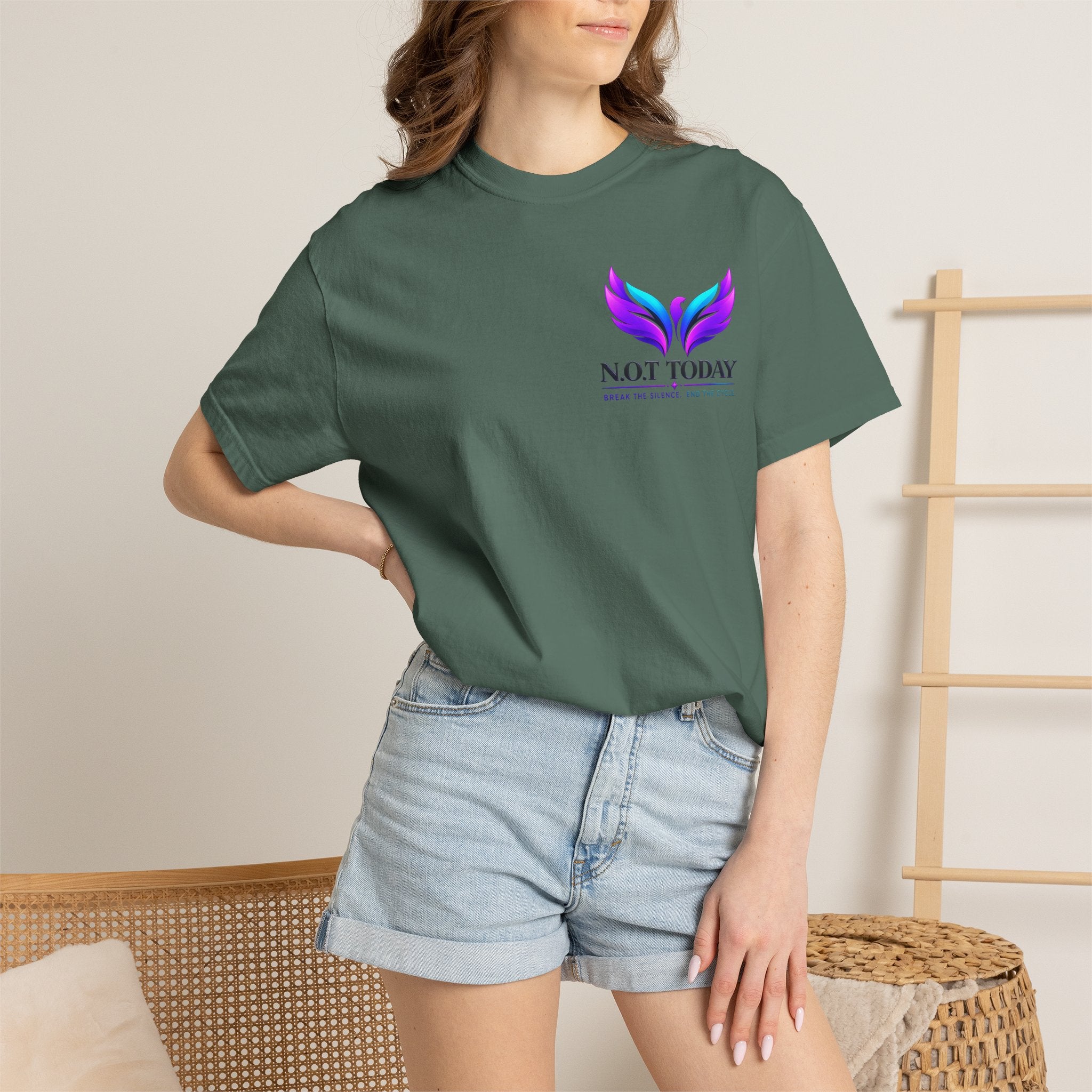 T-Shirt — "No More Ongoing Trauma" Purple Awareness Tee
