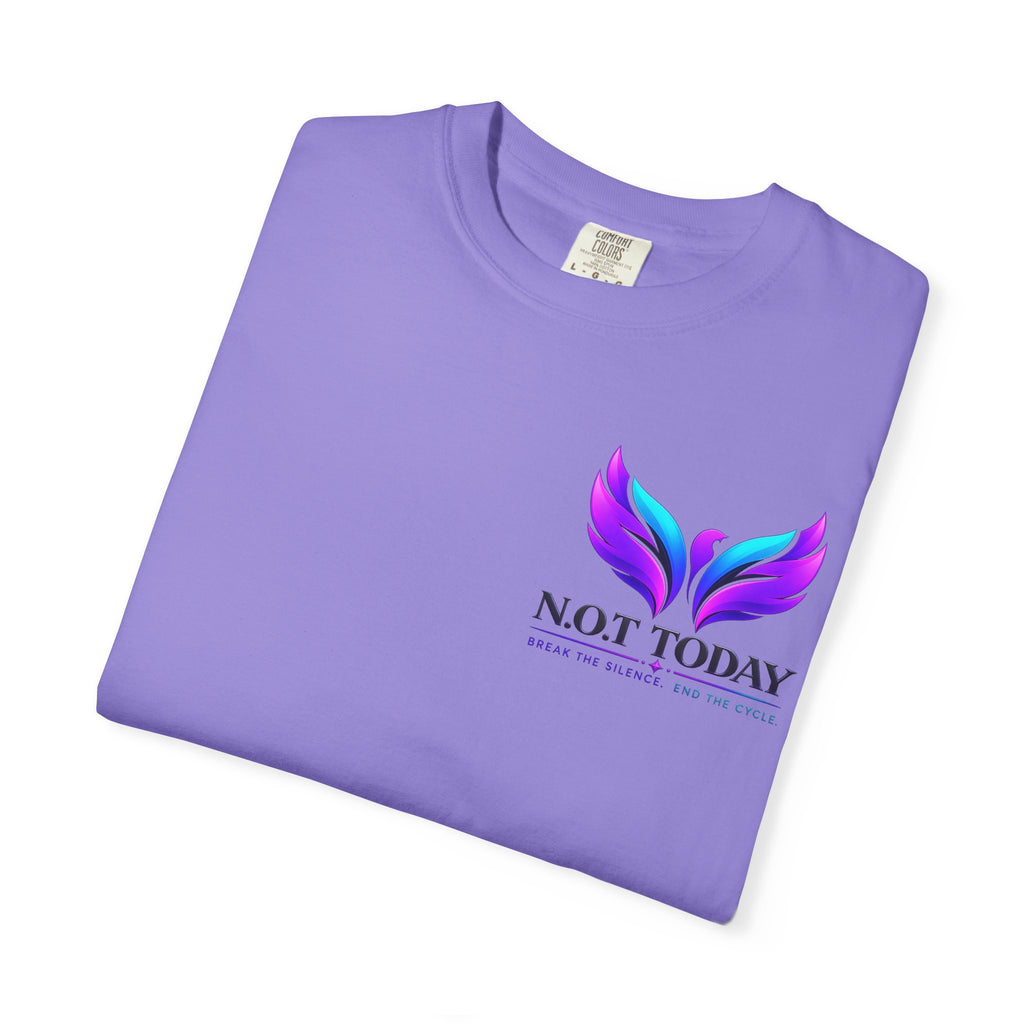 T-Shirt — "No More Ongoing Trauma" Purple Awareness Tee