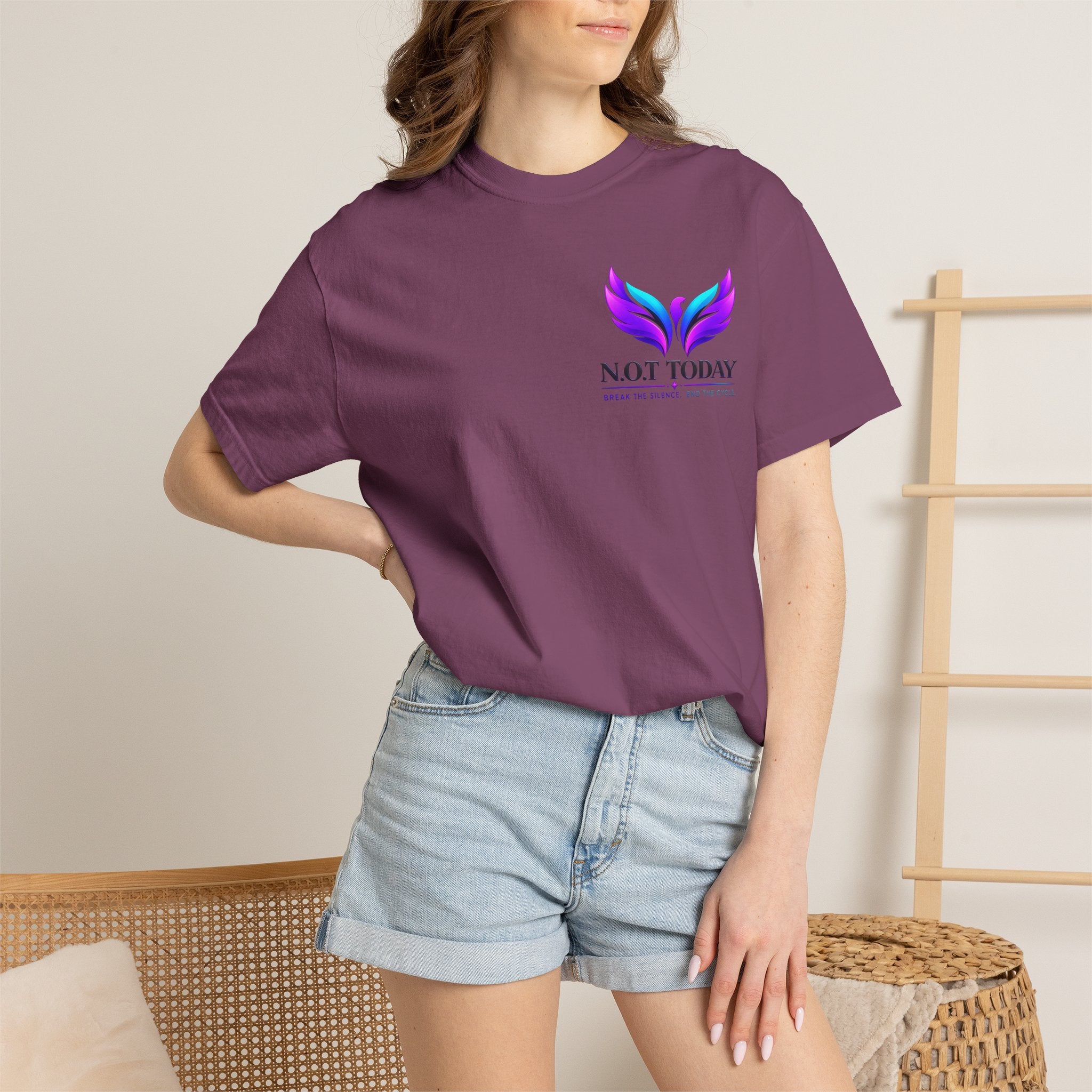 T-Shirt — "No More Ongoing Trauma" Purple Awareness Tee